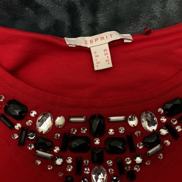 Red Blouse with Jewels - Picture 2 of 3